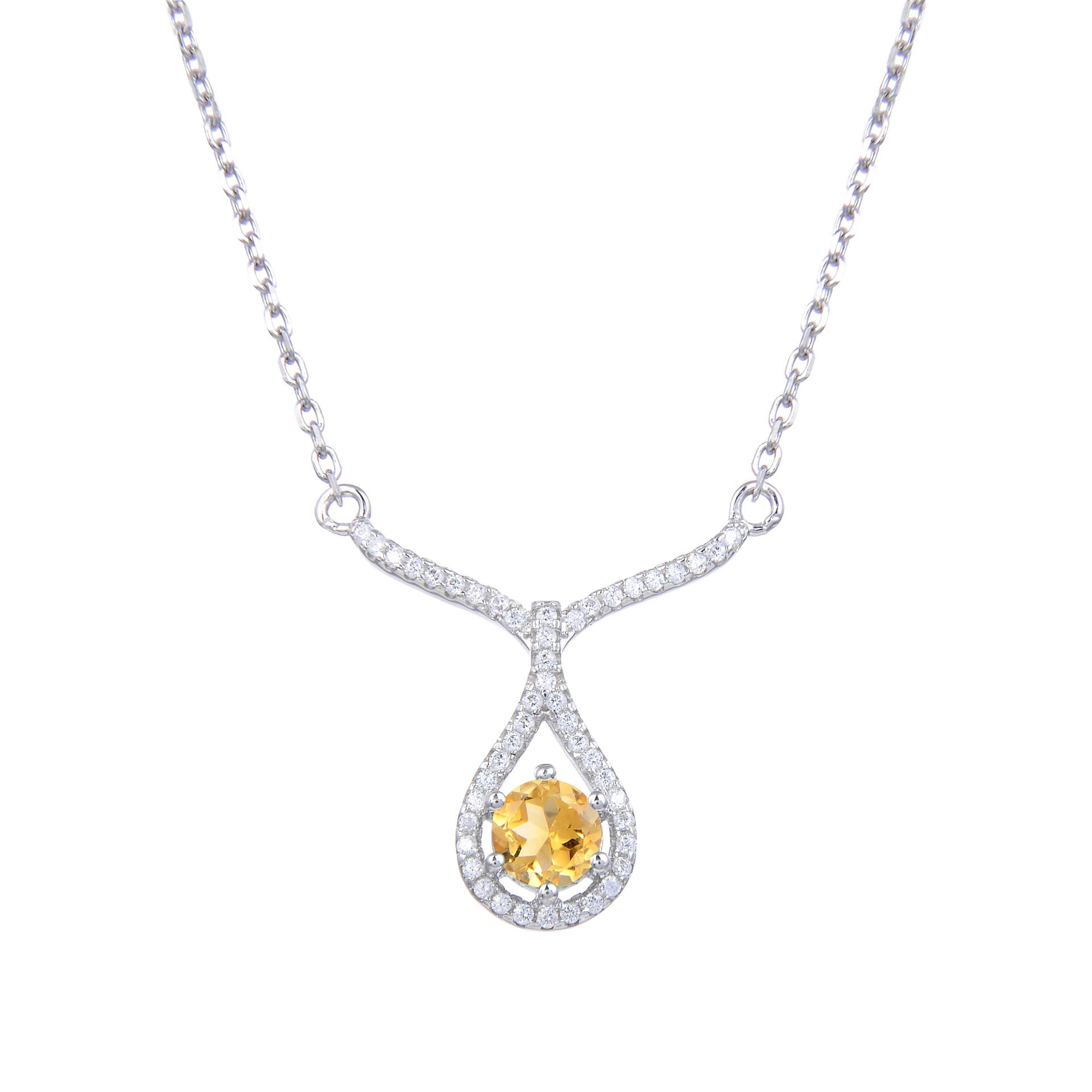 DF Sterling Silver Green Agate Necklace Pendant S925 Silver Natural Gemstone Jewellery for Women Christmas gift