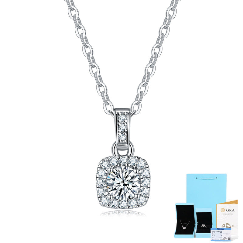 Pendentif en argent S925, nouveau collier de sucre en pierre Mosang