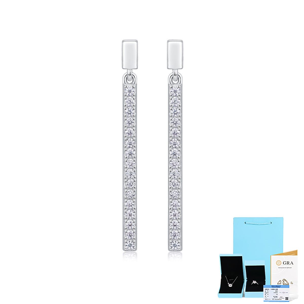 925 Silver Jumping Earrings Mosan Stone New Earrings