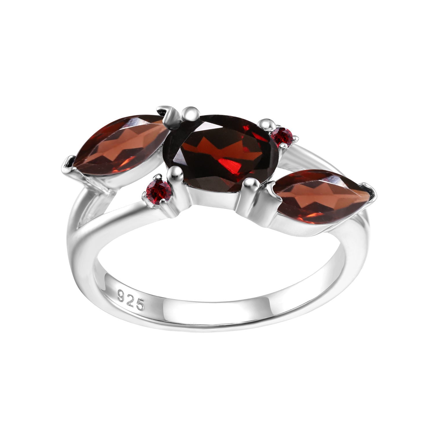 Anillo de plata s925 con gemas de amatista y tesoro natural y colorido