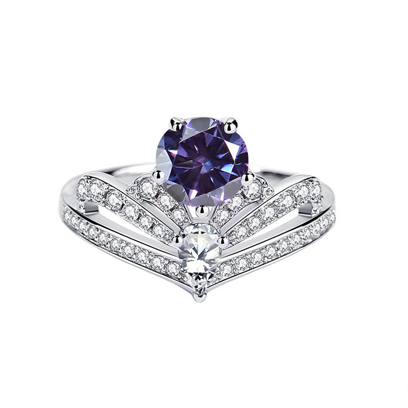 Nouveau 1 bague Franz Klammer Sangshi femme couronne 925 argent sterling 