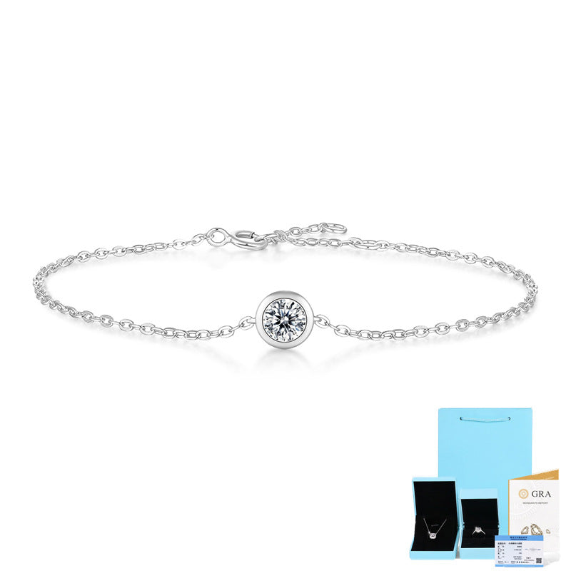 Bracelet à bulles de Perception en argent S925 incrusté de Moissanite