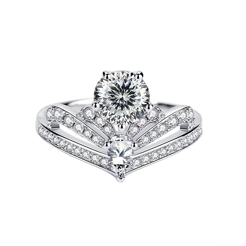 Nouveau 1 bague Franz Klammer Sangshi femme couronne 925 argent sterling 