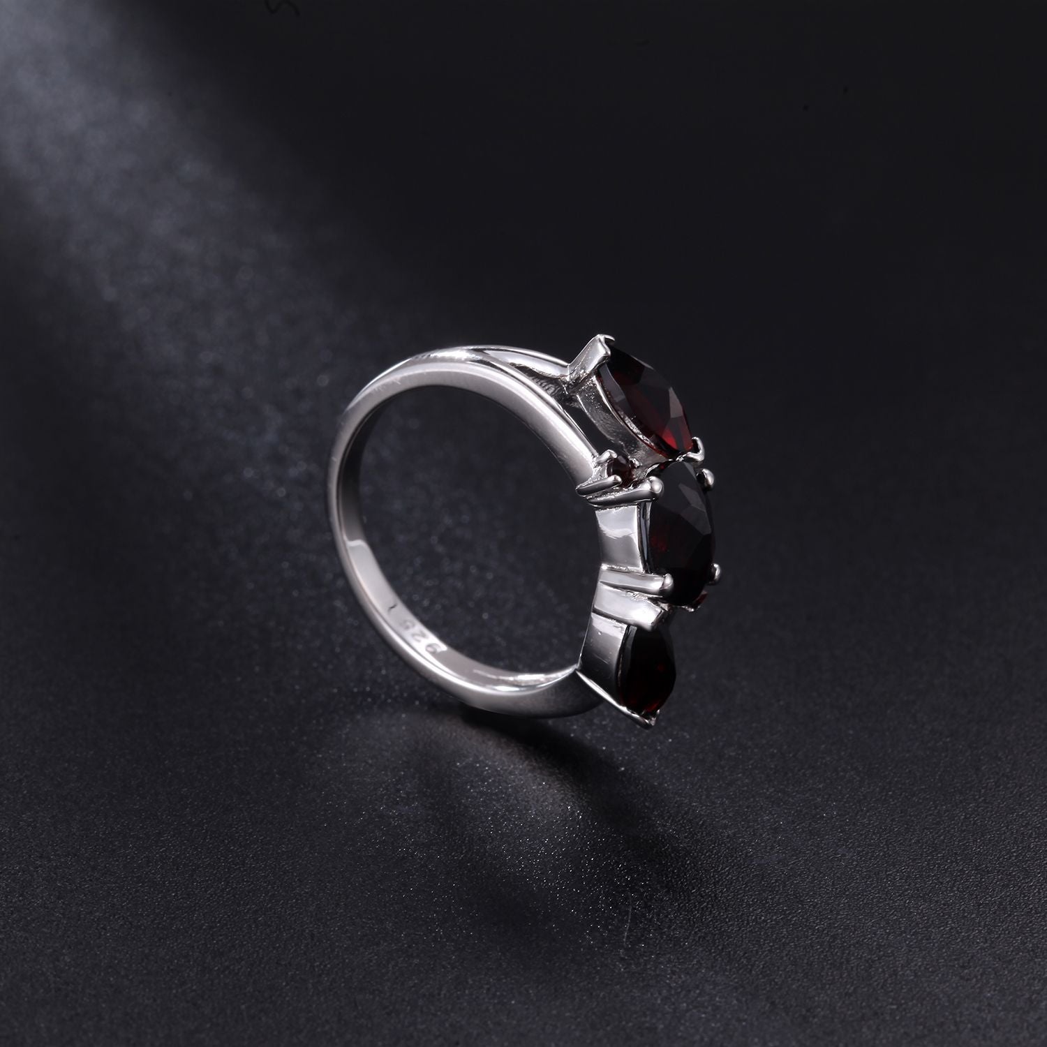 Anillo de plata s925 con gemas de amatista y tesoro natural y colorido