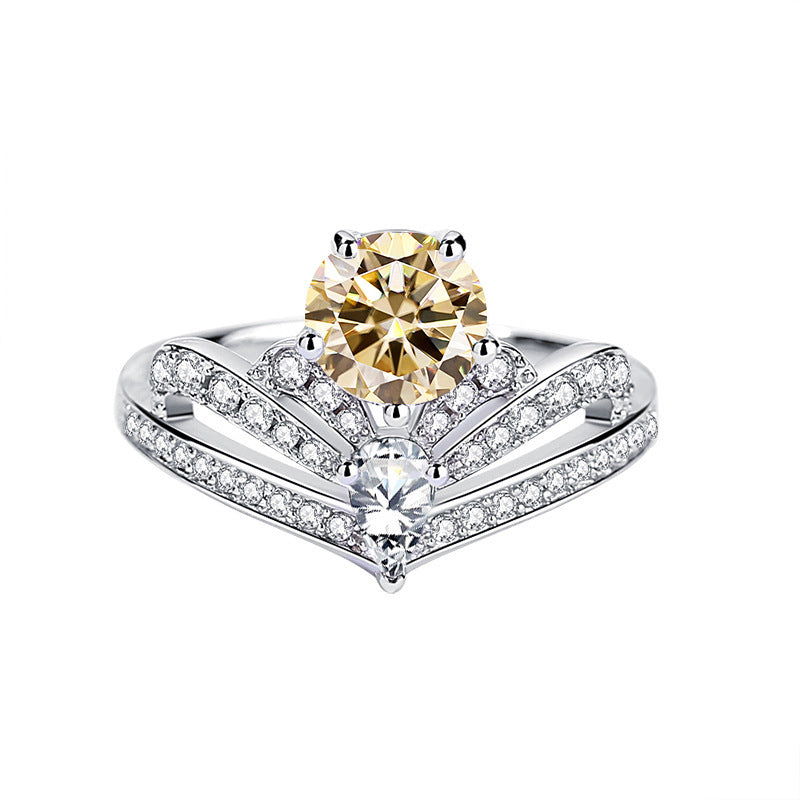 Nouveau 1 bague Franz Klammer Sangshi femme couronne 925 argent sterling 