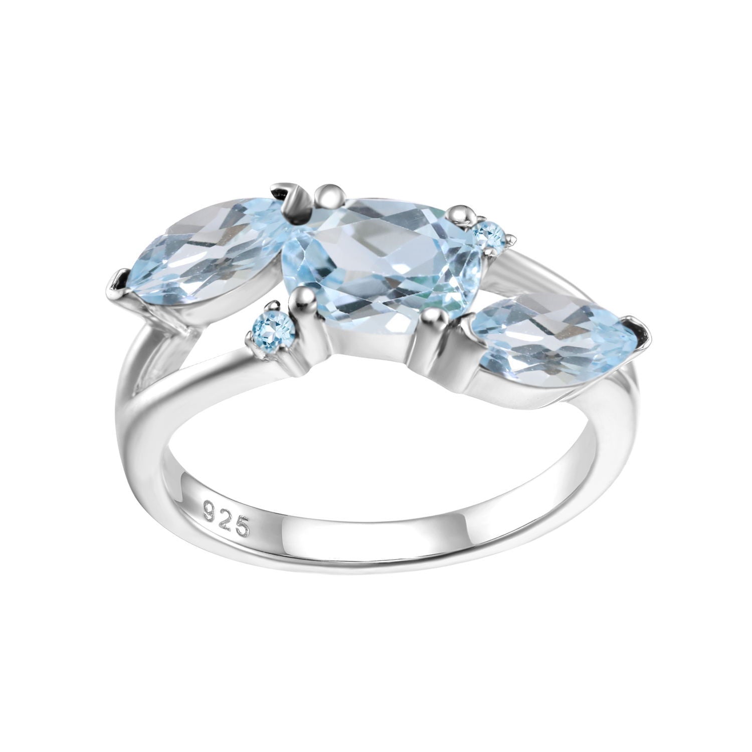 Anillo de plata s925 con gemas de amatista y tesoro natural y colorido