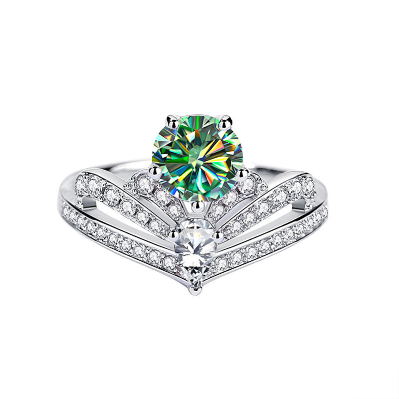 Nouveau 1 bague Franz Klammer Sangshi femme couronne 925 argent sterling 