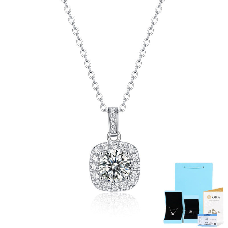 Pendentif en argent S925, nouveau collier de sucre en pierre Mosang