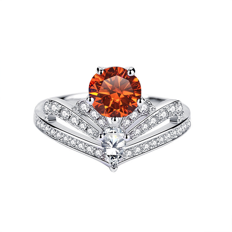 Nouveau 1 bague Franz Klammer Sangshi femme couronne 925 argent sterling 