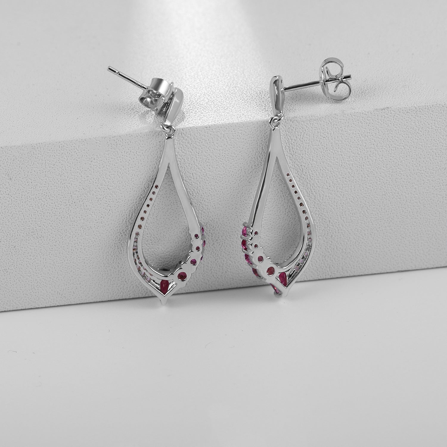 Boucles d'oreilles topaze naturelle, argent 925, pierres précieuses incrustées