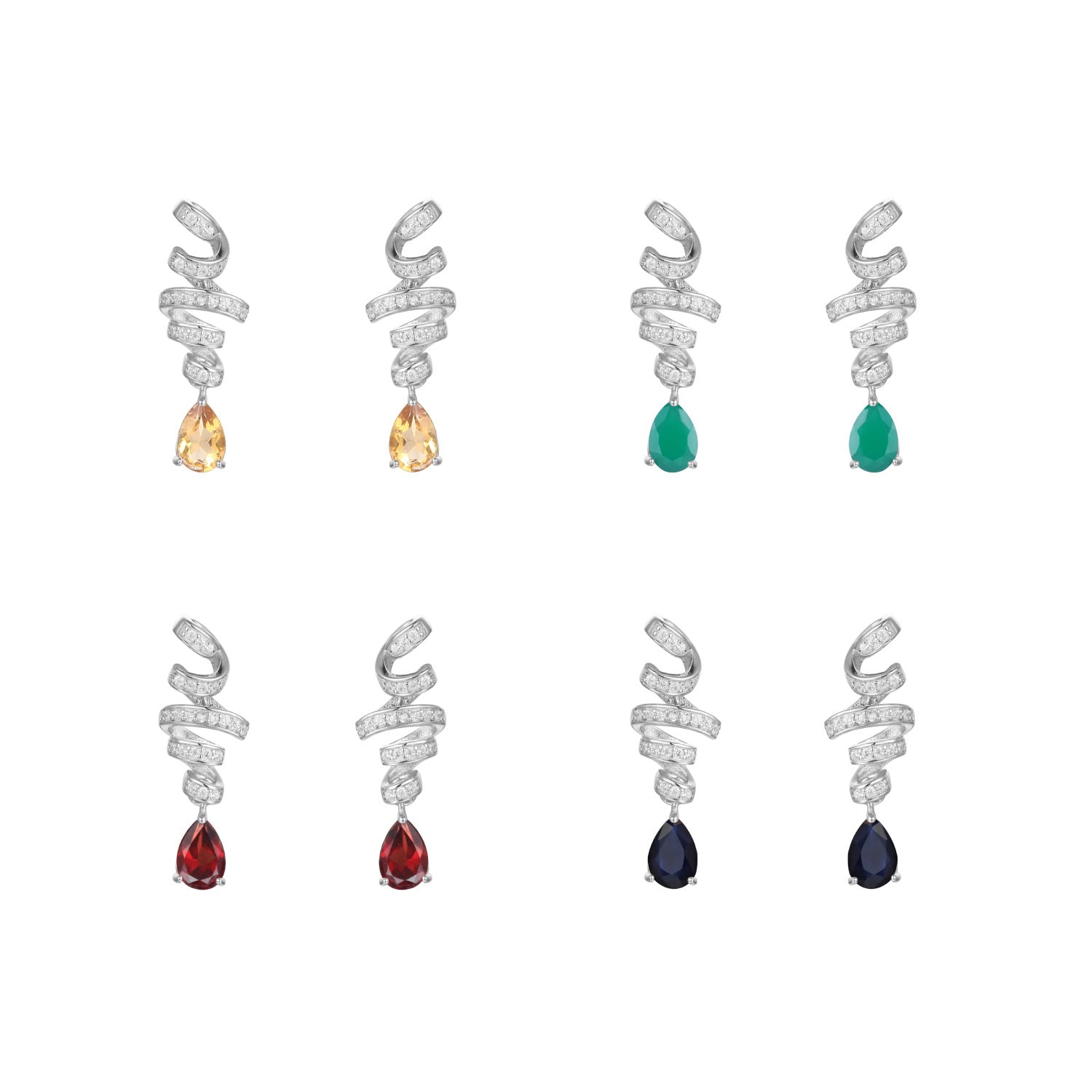 Boucles d'oreilles en pierre précieuse améthyste naturelle en argent s925 incrustée de boucles d'oreilles colorées naturelles