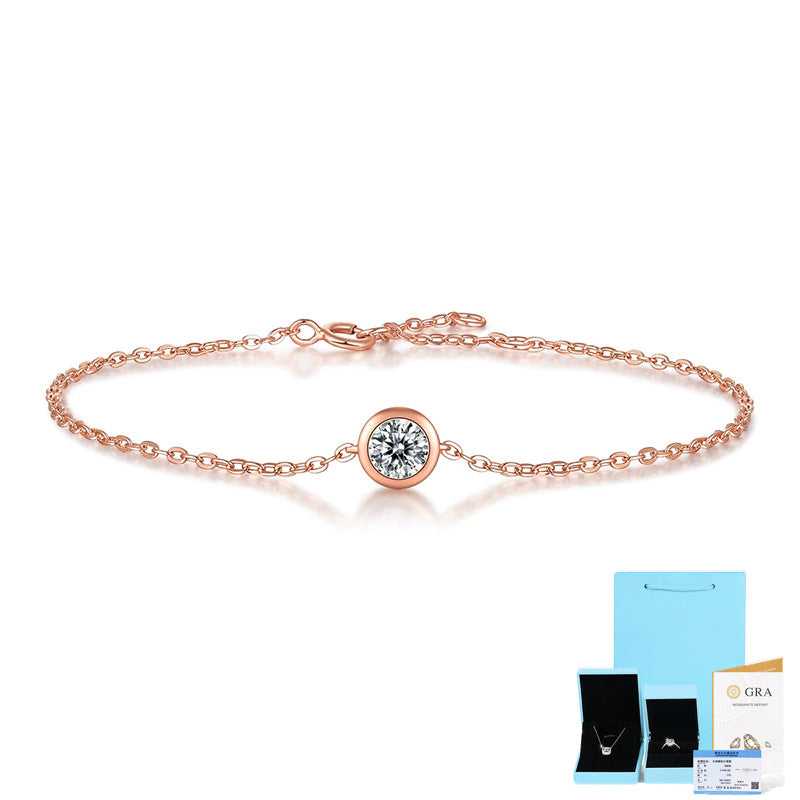 Bracelet à bulles de Perception en argent S925 incrusté de Moissanite