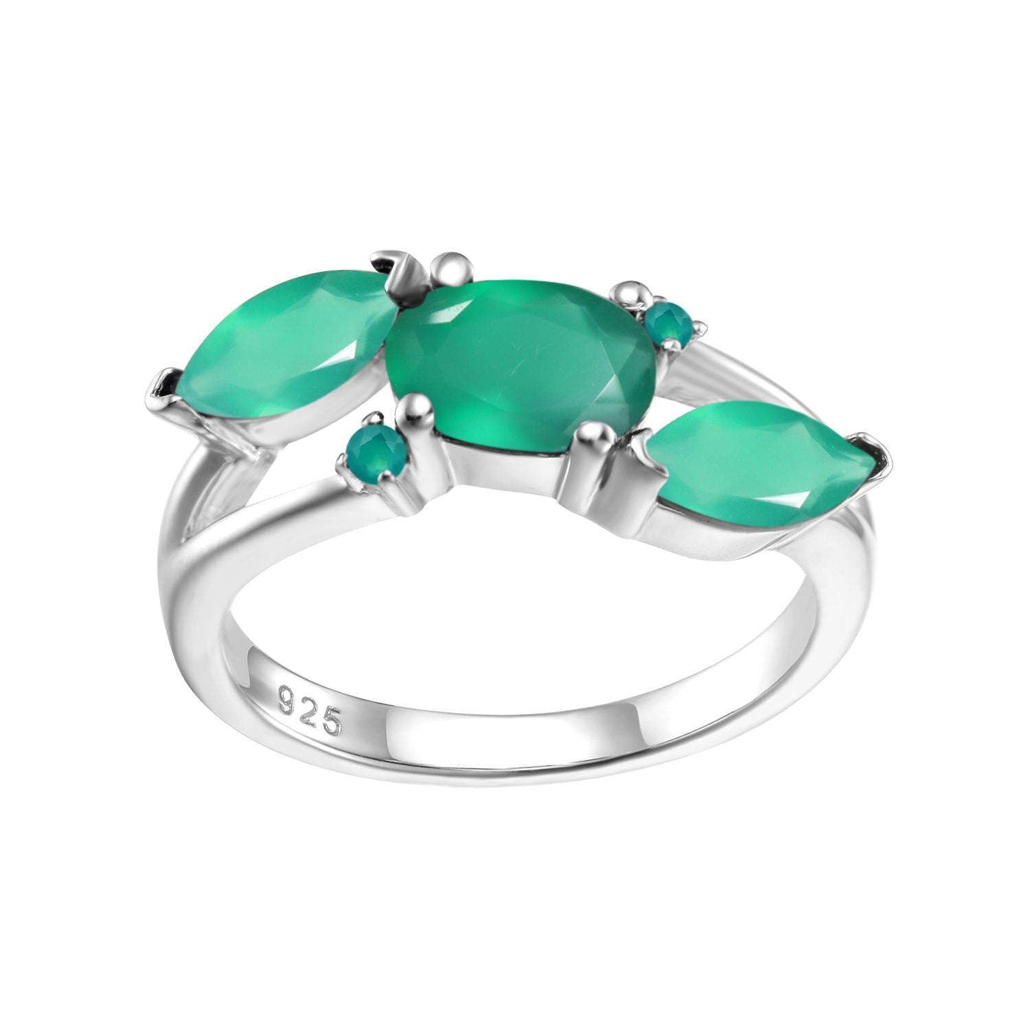 Anillo de plata s925 con gemas de amatista y tesoro natural y colorido