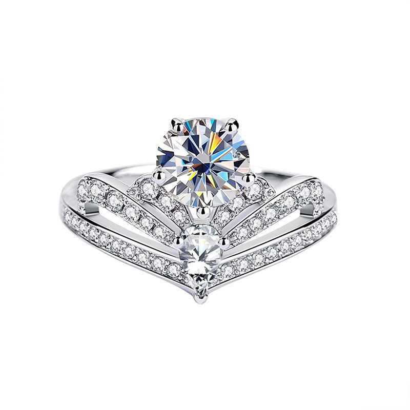 Nouveau 1 bague Franz Klammer Sangshi femme couronne 925 argent sterling 