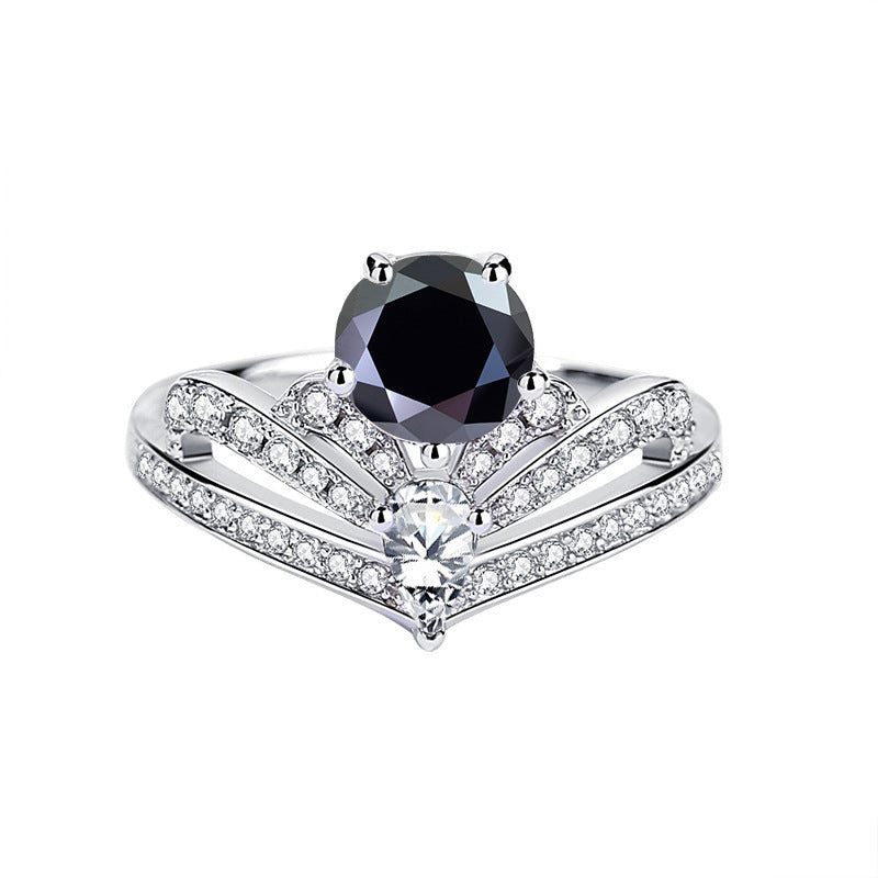 Nouveau 1 bague Franz Klammer Sangshi femme couronne 925 argent sterling 