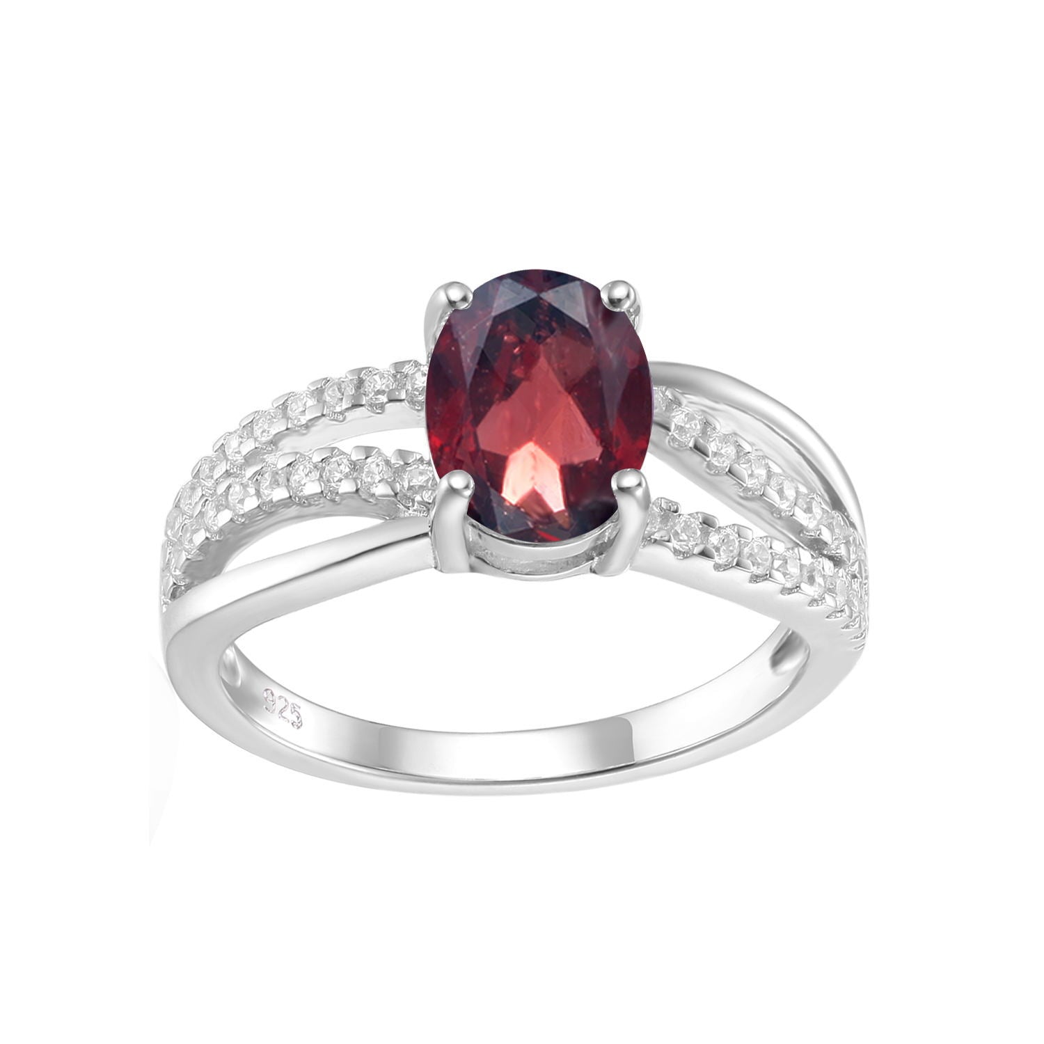 Temperament s925 Silver Set Colorful Gemstone Crystal Ring