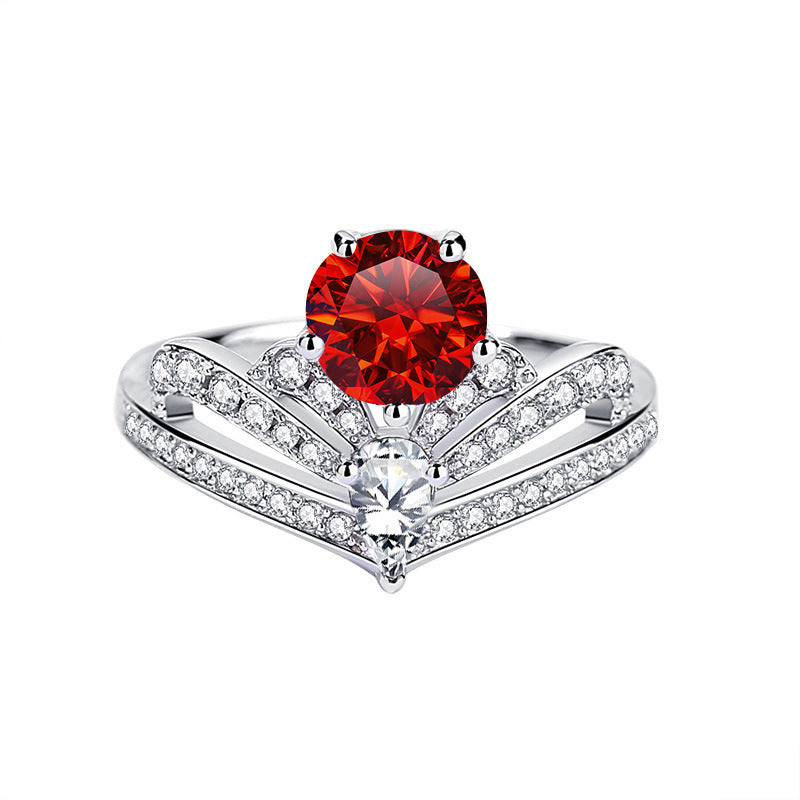 Nouveau 1 bague Franz Klammer Sangshi femme couronne 925 argent sterling 