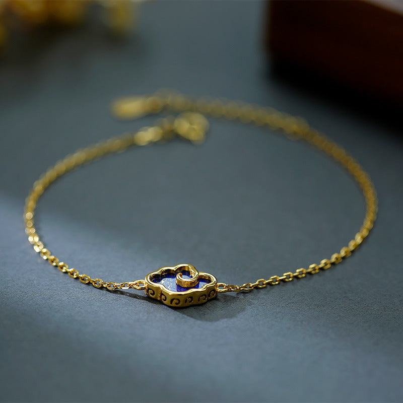 S925-silver-gold-plated-lapis-lazuli-bracelet