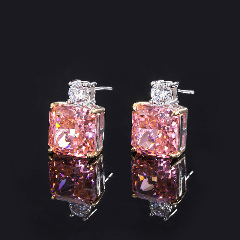 S925 perfect silver high carbon diamond Papara just set 12*16 10*10