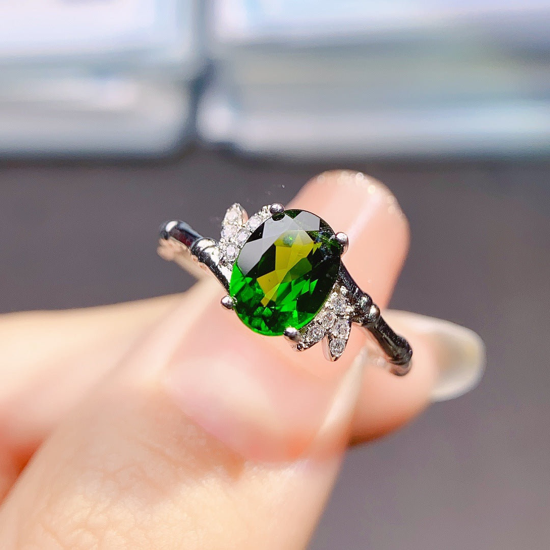 [DF]Bestselling Natural Labradorite Ring - S925 Silver Setting, 6x8mm Gemstone, Hottest Trend in Europe and America, Dropshipping Available