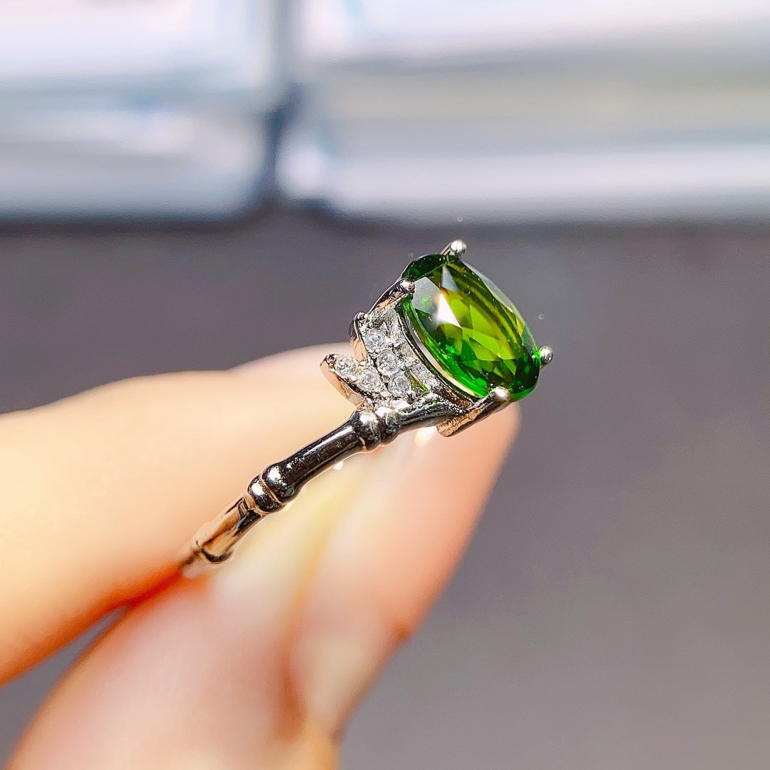 [DF]Bestselling Natural Labradorite Ring - S925 Silver Setting, 6x8mm Gemstone, Hottest Trend in Europe and America, Dropshipping Available